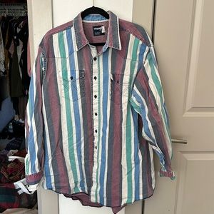 Vintage Wrangler Brush Popper Western Shirt